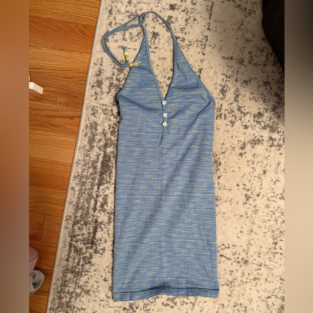 Forever 21 Blue Halter backless dress